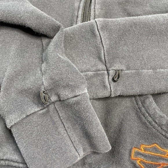 Harley Davidson Full Zip Black Hooded Sweatshirt Size Small - Picture 4 of 5